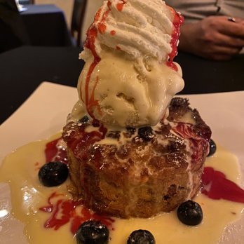 The Palms - Blueberry White Chocolate Bread Pudding - Seafood Near Me - Fresno, California