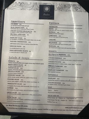Menu photo 3 Paolino Decatur, GA Menu photo 3 Paolino Decatur, GA