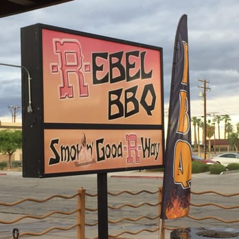 Rebel BBQ - Outside sign. - Barbeque Near Me - Blythe, California Rebel BBQ - Outside sign. - Barbeque Near Me - Blythe, California