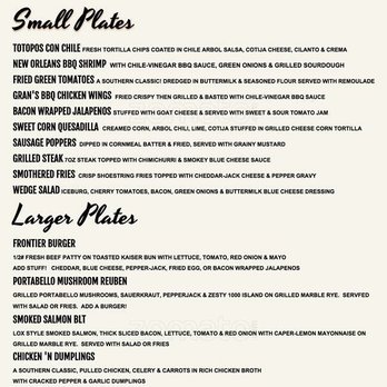 Frontier Public House - Menu - New American Near Me - Vancouver, Washington Frontier Public House - Menu - New American Near Me - Vancouver, Washington