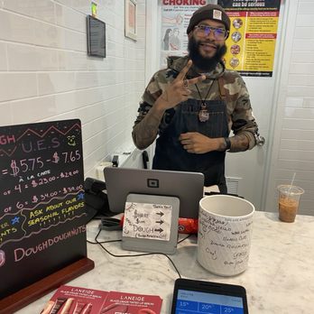 Dough - Edison is the perfect guy to help you choose your treats! He also makes delicious lattes! - Donuts Near Me - New York, New York