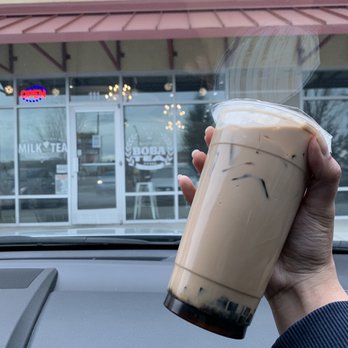 Bubble Tea Station Cafe - milk tea with coffee jelly !! forgot to snap a pic inside huhuhu () - Desserts Near Me - Sparks, Nevada