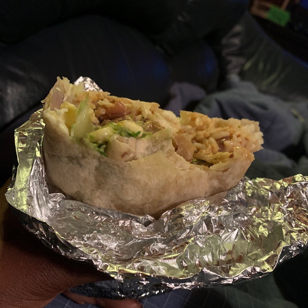 a nice big chicken burrito!