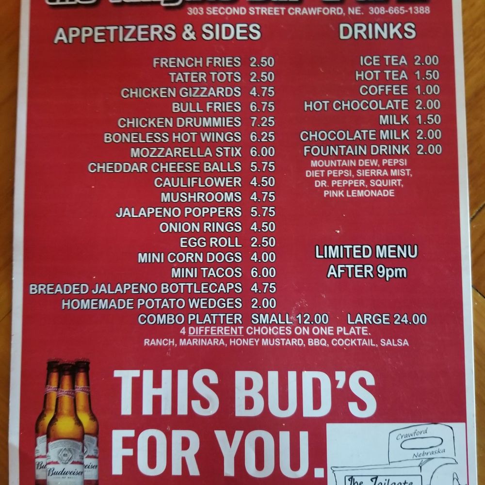 Tailgate Bar & Grill - Anything with their home-roasted beef is AMAZING. - Bars Near Me - Crawford, Nebraska