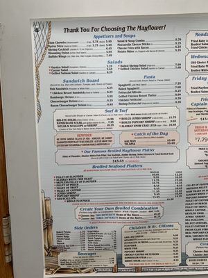 Menu photo 4 Mayflower Seafood Restaurant Concord, NC