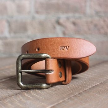 PEGAI Distressed Leather Belt for Men | Rustic Minimalist Handcrafted Leather Belt | Boone (50, Chestnut Brown)並行輸入 : PEGAI Distressed Leather Belt for Men | Full Grain