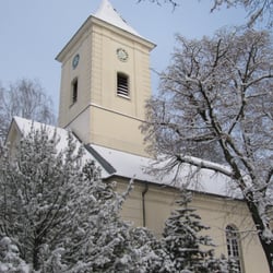 Ev. Dorfkirche Hermsdorf - Der Kirchturm.