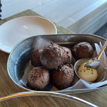 Casa Pearl - Hush Puppies and honey butter - Seafood Near Me - Williamsburg, Virginia Casa Pearl - Hush Puppies and honey butter - Seafood Near Me - Williamsburg, Virginia