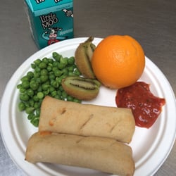 Cleveland High School - School lunch! Mozzarella filled breadsticks
