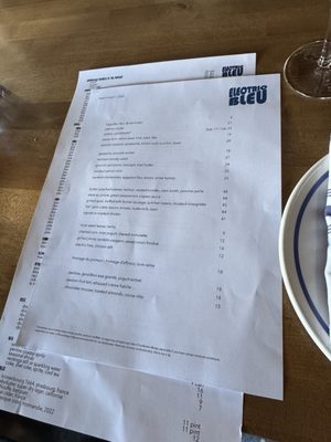 Menu photo 1 Electric Bleu Los Angeles, CA
