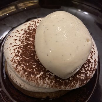 Clarity - Tiramisu topped with brandy ice cream - New American Near Me - Vienna, Virginia Clarity - Tiramisu topped with brandy ice cream - New American Near Me - Vienna, Virginia