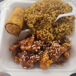 a take out container of food a take out container of food