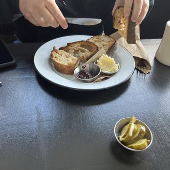 Jane on Fillmore - Sourdough Toast with home made berry jam and butter. - Coffee & Tea Near Me - San Francisco, California