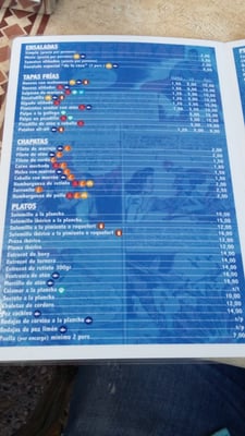 Menu photo 2 El Tebeito. Conil de la Frontera, CA Menu photo 2 El Tebeito. Conil de la Frontera, CA