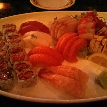 Tomo Sushi & Steak - Sushi boat for two: twenty pieces of sashimi, eight pieces of nigiri, two rolls. Comes with miso soup and salad for each person - Sushi Bars Near Me - Saugerties, New York Tomo Sushi & Steak - Sushi boat for two: twenty pieces of sashimi, eight pieces of nigiri, two rolls. Comes with miso soup and salad for each person - Sushi Bars Near Me - Saugerties, New York