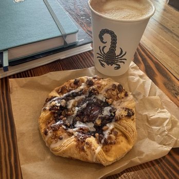 Timeless Coffee - Blueberry Cream Cheese and Danish Pistachio Cream Latte - Bakeries Near Me - Oakland, California