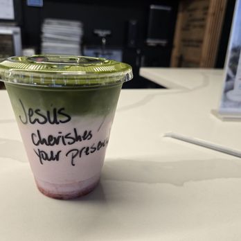 Ambassadors Coffee - Jesus Cherishes Your Presence  Strawberry Matcha - Coffee & Tea Near Me - San Antonio, Texas
