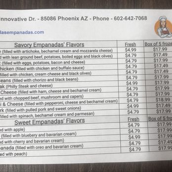Leila's Empanadas - Menu - Empanadas Near Me - Phoenix, Arizona