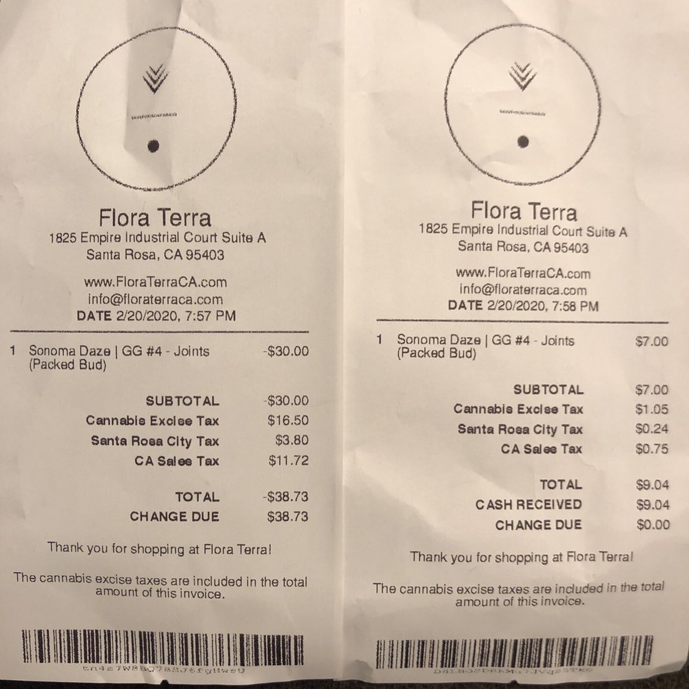 Correction receipt Correction receipt