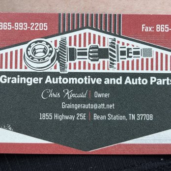 Grainger Automotive - Auto Parts & Supplies Near Me - Bean Station, Tennessee Grainger Automotive - Auto Parts & Supplies Near Me - Bean Station, Tennessee
