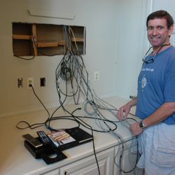Alterman Audio - We run the wires and install it all too. Eddie here has been with Alterman Audio over 30 years