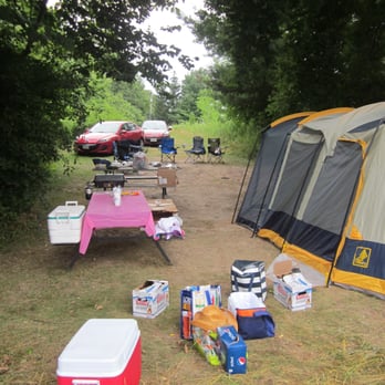 Guelph Lake - Campsite looking up at road - Parks Near Me - Guelph, Ontario