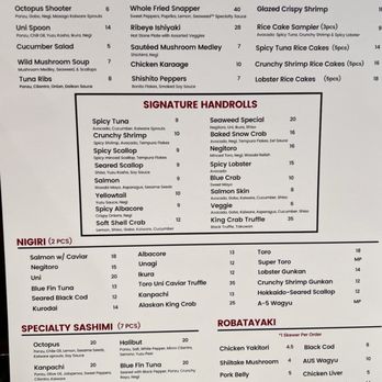 Seaweed Hand Roll Bar - Menu - Sushi Bars Near Me - Glendale, California