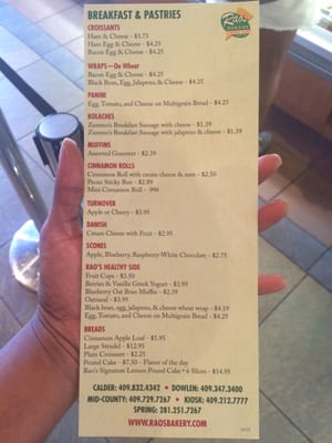 Menu photo 4 Rao's Bakery Spring, TX