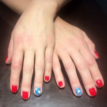 Polished Boutique Spa - 4th of July shellac mani done by Anna. - Nail Salons Near Me - Seattle, Washington Polished Boutique Spa - 4th of July shellac mani done by Anna. - Nail Salons Near Me - Seattle, Washington