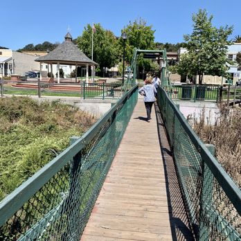 Swinging Bridge - 08.11.19 The Swinging Bridge in the Village of Arroyo Grande is the only bridge of its kind in California - Landmarks & Historical Buildings Near Me - Arroyo Grande, California