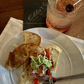 Eddie V's Prime Seafood - Steak Tartare and Bulleit Sour at Eddie V's. - Seafood Near Me - San Antonio, Texas Eddie V's Prime Seafood - Steak Tartare and Bulleit Sour at Eddie V's. - Seafood Near Me - San Antonio, Texas