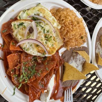 El Unico - The red chilaquiles was very good and not spicy - Mexican Near Me - Lake Elsinore, California