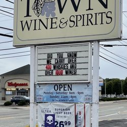 Town Wine & Spirits - Signage - they offer so many options!!