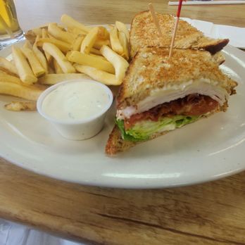 Arnie’s Cafe - California Club sans Ham and Avocado. W/ fries and side of ranch. - Breakfast & Brunch Near Me - Reno, Nevada