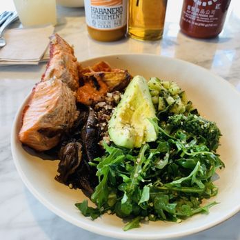 Flower Child - Motherearth with salmon - Salad Near Me - Addison, Texas Flower Child - Motherearth with salmon - Salad Near Me - Addison, Texas