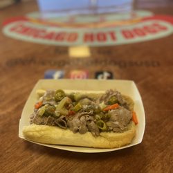 Chicago Hot Dogs - Homemade Italian beef sandwich