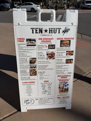 Menu photo 4 Ten Hut Temecula, CA