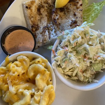 Oceanas Bistro - Mahi mahi (grilled) + Mac & cheese, Coleslaw - Seafood Near Me - Avon, North Carolina Oceanas Bistro - Mahi mahi (grilled) + Mac & cheese, Coleslaw - Seafood Near Me - Avon, North Carolina