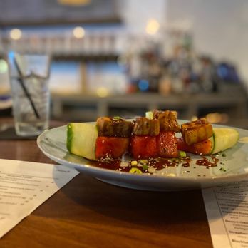44 Mills Kitchen + Tap - Pork belly watermelon app - New American Near Me - Concord, North Carolina