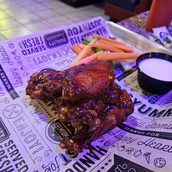 Falcon's Handcrafted Sandwiches - Wings with Falcon BBQ sauce - Sandwiches Near Me - Chicago, Illinois