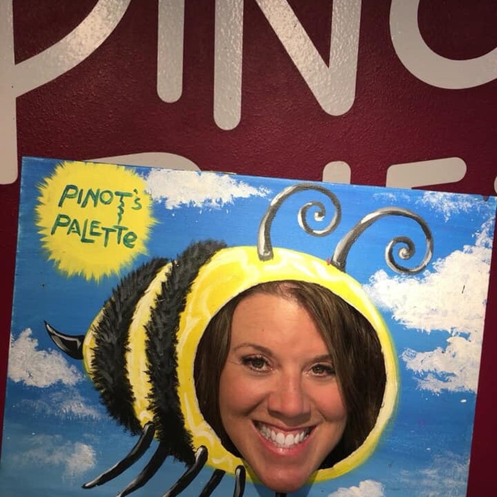 Pinot's Palette - Having some fun after our art class finished. - Art Classes Near Me - Brandon, Florida Pinot's Palette - Having some fun after our art class finished. - Art Classes Near Me - Brandon, Florida
