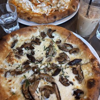 Kneads Bakeshop - Buffalo chicken pizza and wild mushroom pizza - Bakeries Near Me - Baltimore, Maryland
