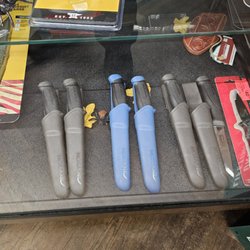 Coastal Farm & Ranch - Knives and chicken gear!  Morakniv is the brand of knife in picture...  you're unlikely to find a sharper, more utility based knife!