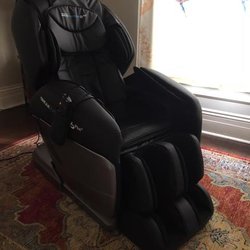 Relax in our zero gravity massage chair