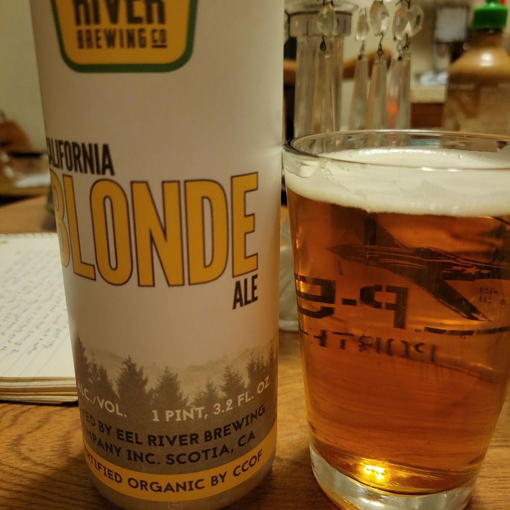 Eel River Brewing - Organic California Blonde Ale by Eel River Brewing. - Pubs Near Me - Fortuna, California