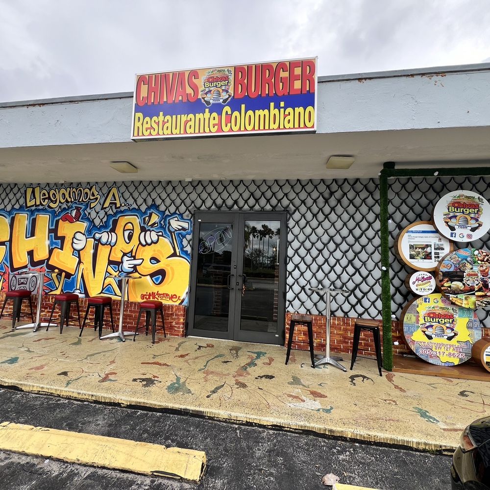 Chivas Burger - Restaurant Entrance - Colombian Near Me - Naranja, Florida Chivas Burger - Restaurant Entrance - Colombian Near Me - Naranja, Florida