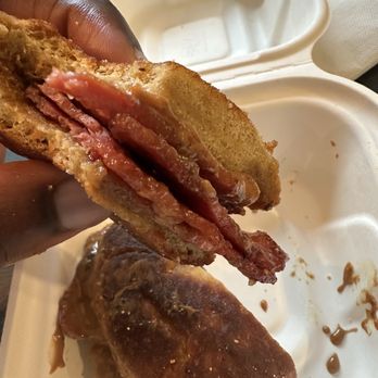 Michael's English Muffins - Sweet Potato English Muffin with Biscoff Cookie Butter x Turkey Bacon - Sandwiches Near Me - Raleigh, North Carolina