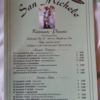 San Michele - Menü - Pizza Near Me - Marktl, BY San Michele - Menü - Pizza Near Me - Marktl, BY