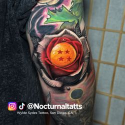 Wylde Sydes Tattoo & Body Piercing - Dragonball Rose Tattoo
By @Nocturnaltatts