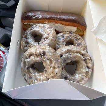 Benjamin Donuts - Blueberry buttermilk cake donuts and whipped cream-filled chocolate-glazed long John. Yummy! Terribly nice people and amazing donuts! - Donuts Near Me - Amarillo, Texas Benjamin Donuts - Blueberry buttermilk cake donuts and whipped cream-filled chocolate-glazed long John. Yummy! Terribly nice people and amazing donuts! - Donuts Near Me - Amarillo, Texas